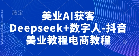美业AI获客Deepseek+数字人-抖音美业教程电商教程-大兵轻创资源库