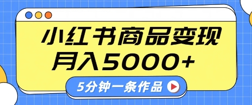 小红书字幕作品玩法，商单变现月入5k+，5分钟一条作品-大兵轻创资源库