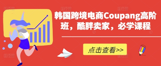 韩国跨境电商Coupang高阶班，酷胖卖家，必学课程-大兵轻创资源库