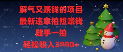 解气又挣钱的项目，最新违章拍照挣钱，随手一拍，轻松收入多张【揭秘】-大兵轻创资源库