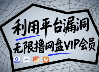 利用平台漏洞，无限撸网盘VIP会员，用户亲测有效!【漏洞原理+操作演示】-大兵轻创资源库