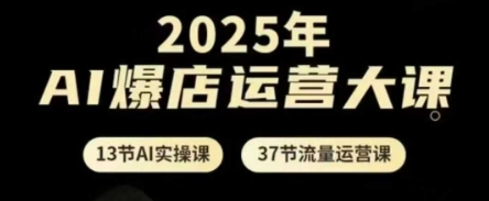 2025年AI爆店运营大课，13节AI实操课+37节流量运营课-大兵轻创资源库
