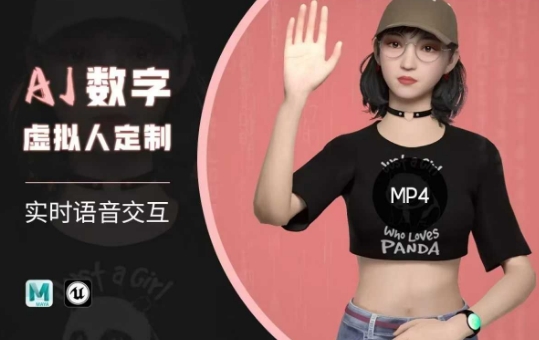 Ai数字人虚拟(智能体)实时语音交互特训营，​自行定制超写实角色AI数字人交互技术-大兵轻创资源库