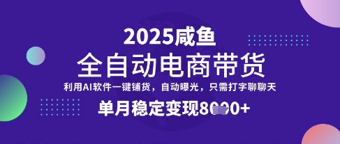 全网首发【闲鱼全自动电商带货】三年磨一剑，一朝露锋芒，单月稳定变现8k+【揭秘】-大兵轻创资源库