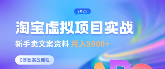 淘宝虚拟项目垂直玩法，新手卖文案资料，月入5k+-大兵轻创资源库