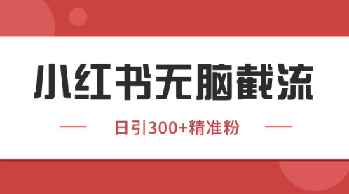 小红书只要你有同行就能获客，独家野路子获客玩法，暴力截流【揭秘】-大兵轻创资源库