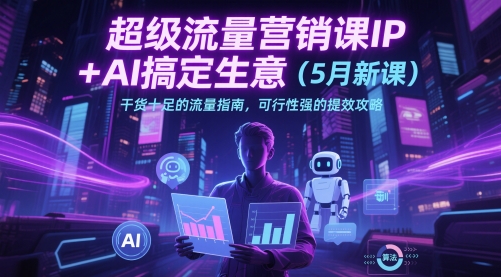 超级流量营销课IP+AI搞定生意（5月新课）干货十足的流量指南，可行性强的提效攻略-大兵轻创资源库