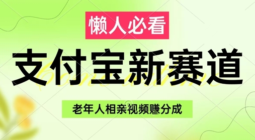 支付宝新赛道，利用老年人相亲视频，挣分成收益，轻松月入过W，操作简单-大兵轻创资源库