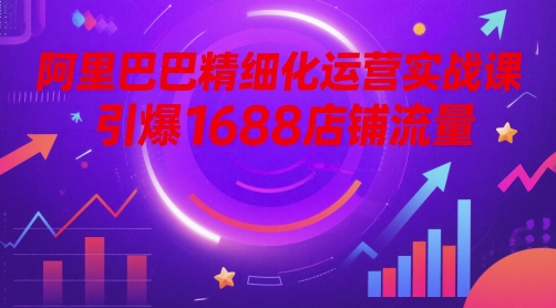 阿里巴巴精细化运营实战课，引爆1688店铺流量-大兵轻创资源库