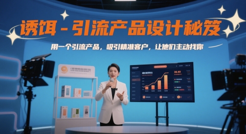 诱饵-引流产品设计秘笈，用一个引流产品，吸引精准客户，让他们主动找你-大兵轻创资源库