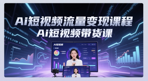 Ai短视频流量变现课程，Ai短视频带货课-大兵轻创资源库