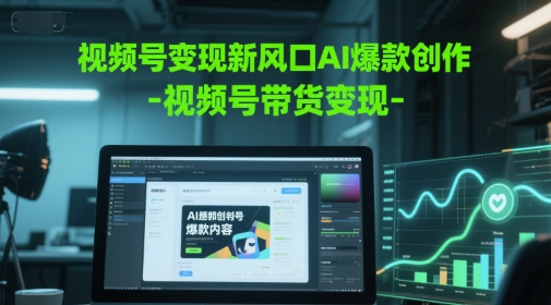 视频号变现新风口AI爆款创作-视频号带货变现-大兵轻创资源库