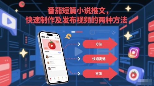 番茄短篇小说推文，快速制作及发布视频的两种方法-大兵轻创资源库