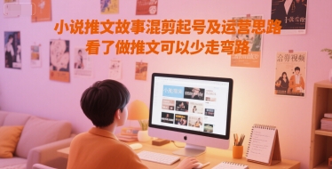 小说推文故事混剪起号及运营思路，看了做推文可以少走弯路-大兵轻创资源库