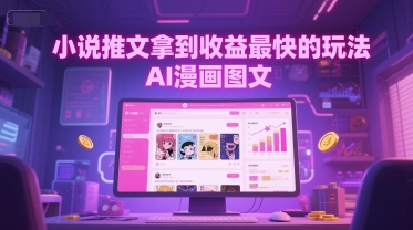 小说推文拿到收益最快的玩法，AI漫画图文-大兵轻创资源库