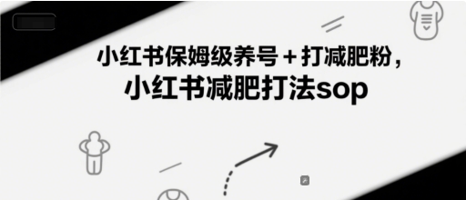 小红书保姆级养号+打减肥粉，小红书减肥打法sop-大兵轻创资源库
