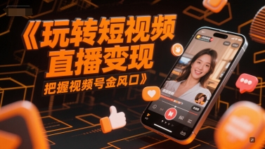 玩转短视频直播变现，把握视频号金风口-大兵轻创资源库