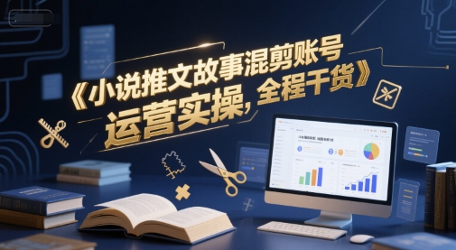 小说推文故事混剪账号运营实操，全程干货-大兵轻创资源库