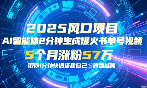 AI智能体2分钟一键生成爆火书单号原创视频，5个月涨粉57w，带你零代码1分钟搭建智能体-大兵轻创资源库