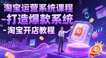 淘宝运营系统课程-打造爆款系统-淘宝开店教程-大兵轻创资源库