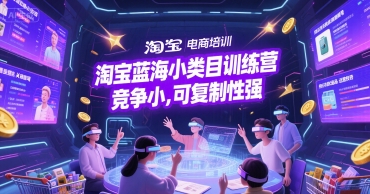 淘宝蓝海小类目训练营， 竞争小，可复制性强-大兵轻创资源库