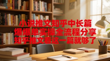 小说推文知乎中长篇爆单实操全流程分享，知乎推文看这一篇就够了-大兵轻创资源库