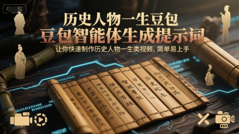 历史人物一生豆包智能体生成提示词，让你快速制作历史人物一生类视频，简单易上手-大兵轻创资源库
