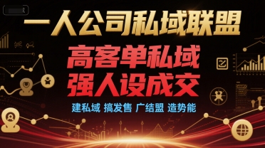 一人公司私域联盟，高客单私域，强人设成交，建私域 搞发售 广结盟 造势能-大兵轻创资源库