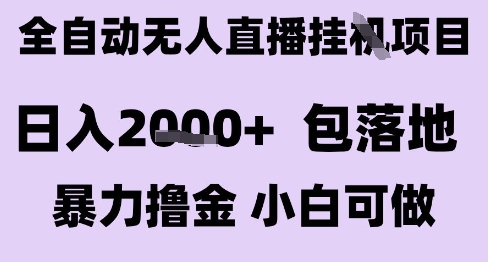 最新全自动抖音无人直播挂G项目，日入2k+ 包落地暴力撸金，小白可做【揭秘】-大兵轻创资源库