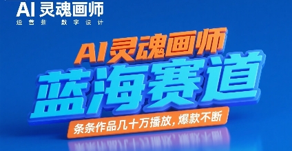 AI灵魂画师，蓝海赛道，条条作品几十W播放，爆款不断-大兵轻创资源库