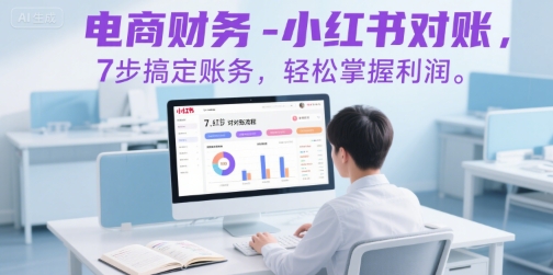 电商财务-小红书对账，7步搞定账务，轻松掌握利润-大兵轻创资源库