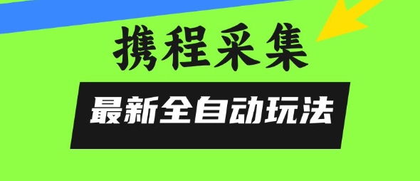 携程信息采集全自动玩法，0风控，无脑开干【揭秘】-大兵轻创资源库