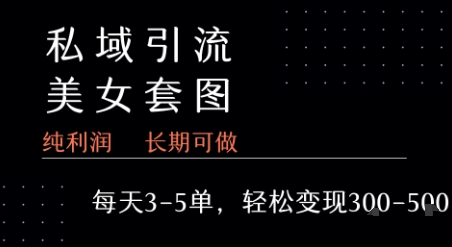 私域卖套图每天3-5单   每单利润99-2张+-大兵轻创资源库