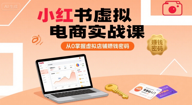 小红书虚拟电商实战课，从0掌握虚拟店铺賺钱密码-大兵轻创资源库