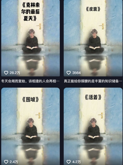 AI制作爆款书单，抖音42粉丝博主书单号制作拆解，单条视频28W赞-大兵轻创资源库