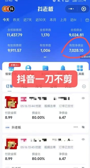 抖音短视频一刀不剪带货，不剪辑，不直播，每天发个视频，等着出单获取带货佣金-大兵轻创资源库