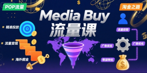 Media Buy之POP流量课，带你开启海外Media Buy淘金之路-大兵轻创资源库