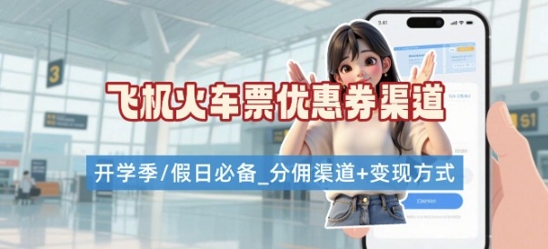 学生党必看！机票火车票优惠券申请渠道 + 项目打法，开学季节日速存-大兵轻创资源库