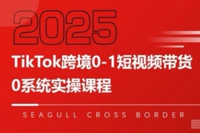 TikTok跨境0-1短视频带货，系统拆解TikTok跨境带货全链路，实现跨境可持续盈利-大兵轻创资源库