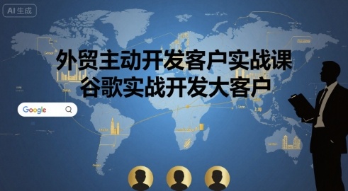 外贸主动开发客户实战课，谷歌实战开发大客户-大兵轻创资源库