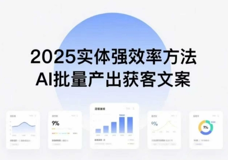 实体强效率方法：AI批量产出获客文案，2025年普通人拥抱AI，实现实体创收-大兵轻创资源库