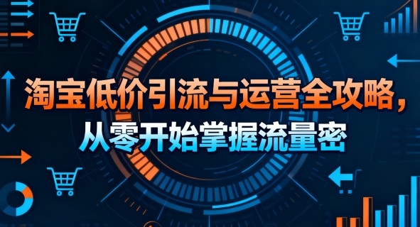 淘宝低价引流与运营全攻略，从零开始掌握流量密码-大兵轻创资源库