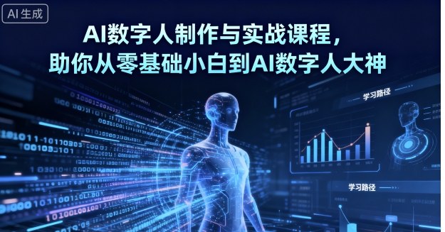 AI数字人制作与实战课程，助你从零基础小白到AI数字人大神-大兵轻创资源库