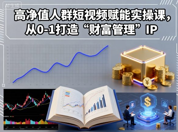 高净值人群短视频赋能实操课，从0-1打造“财富管理”IP-大兵轻创资源库
