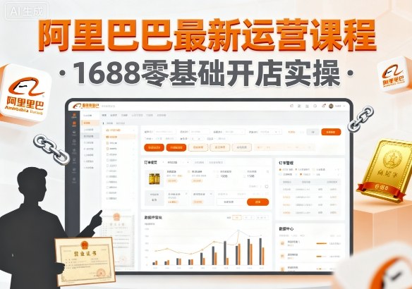 阿里巴巴最新运营课程，1688零基础开店实操-大兵轻创资源库