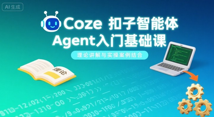 Coze扣子智能体Agent入门基础课，理论讲解与实操案例结合-大兵轻创资源库