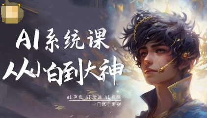 AI系统课程，从小白到大神系统学AI，AI声音-AI绘画-AI视频一门课全掌握-大兵轻创资源库