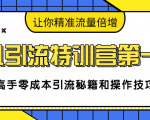 卓凡引流特训营第一期:高手零成本引流秘籍和操作技巧,让你精准流量倍增-大兵轻创资源库