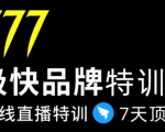 7日极快品牌集训营,在线直播特训:7天顶7年,品牌生存的终极密码-大兵轻创资源库