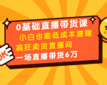 0基础直播带货课:小白也能低成本搭建疯狂卖货直播间:1场直播带货6万-大兵轻创资源库